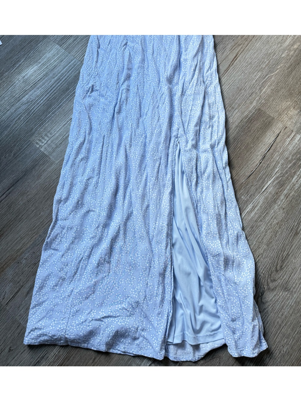 Aeropostale Pale Blue Floral Maxi Dress Summer Dress Sun Dress Sleeveless XS - Picture 6 of 16